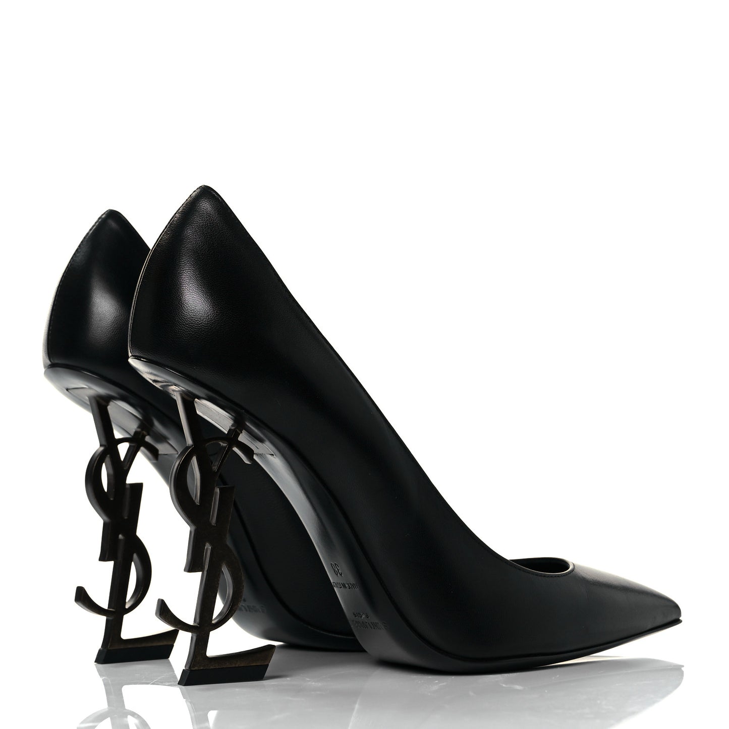 Calfskin Opyum 110 Pumps 38 Black Gold