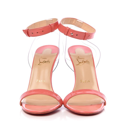 Christian Louboutin Shiny Nappa PVC Jonatina 100 Sandals 40 Pink 2 of 7