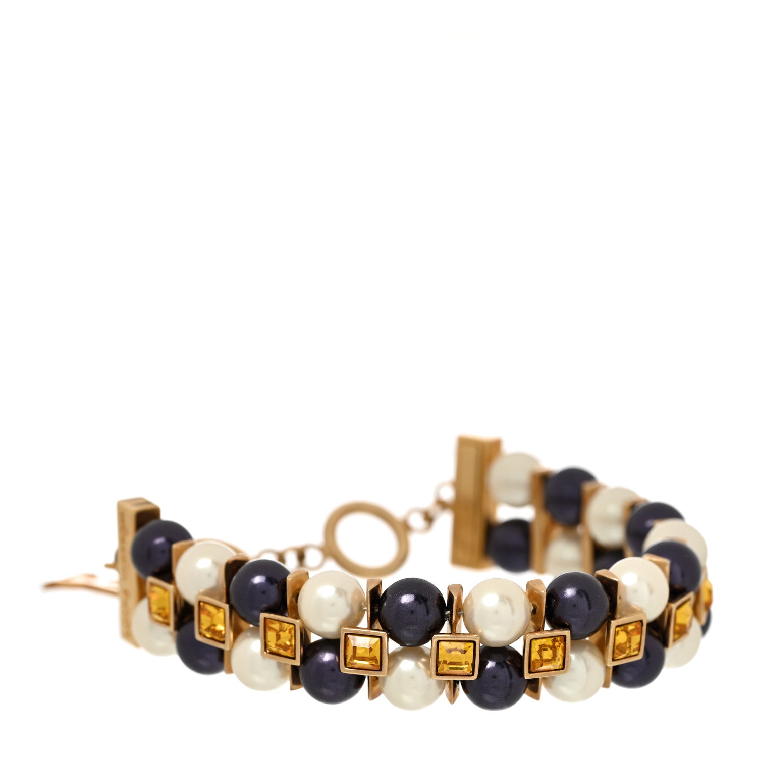 Louis Vuitton Pearl Crystal Cry Me A River Bracelet 1 of 6