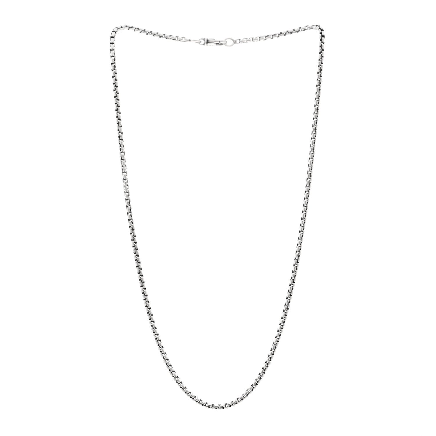David Yurman Sterling Silver 2.7mm Small Box Chain Necklace 18" 3 of 4