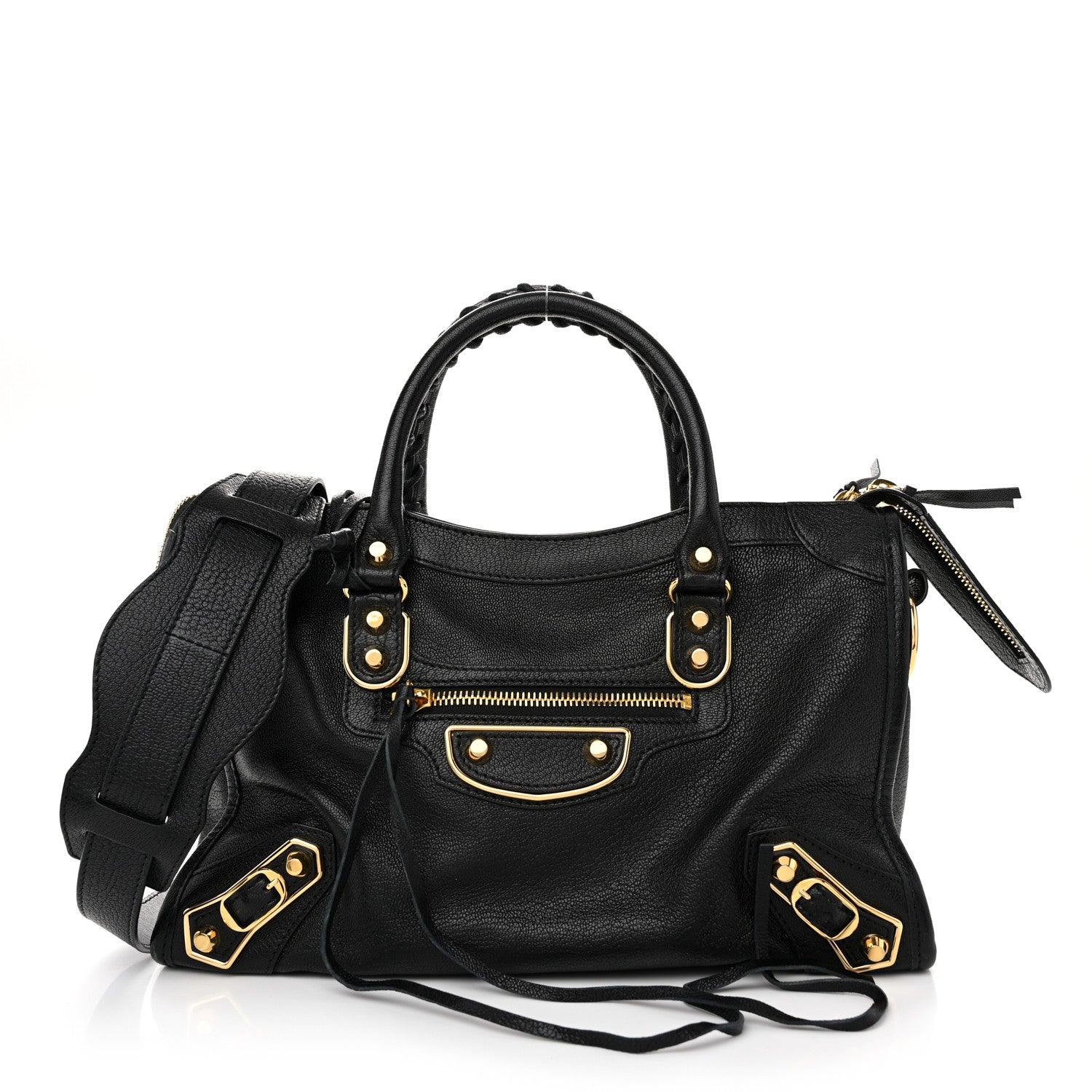 Balenciaga Chevre Gold Metallic Edge Hardware S City Black 1 of 11