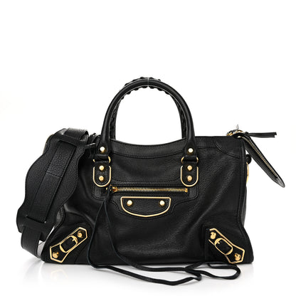 Balenciaga Chevre Gold Metallic Edge Hardware S City Black 1 of 11