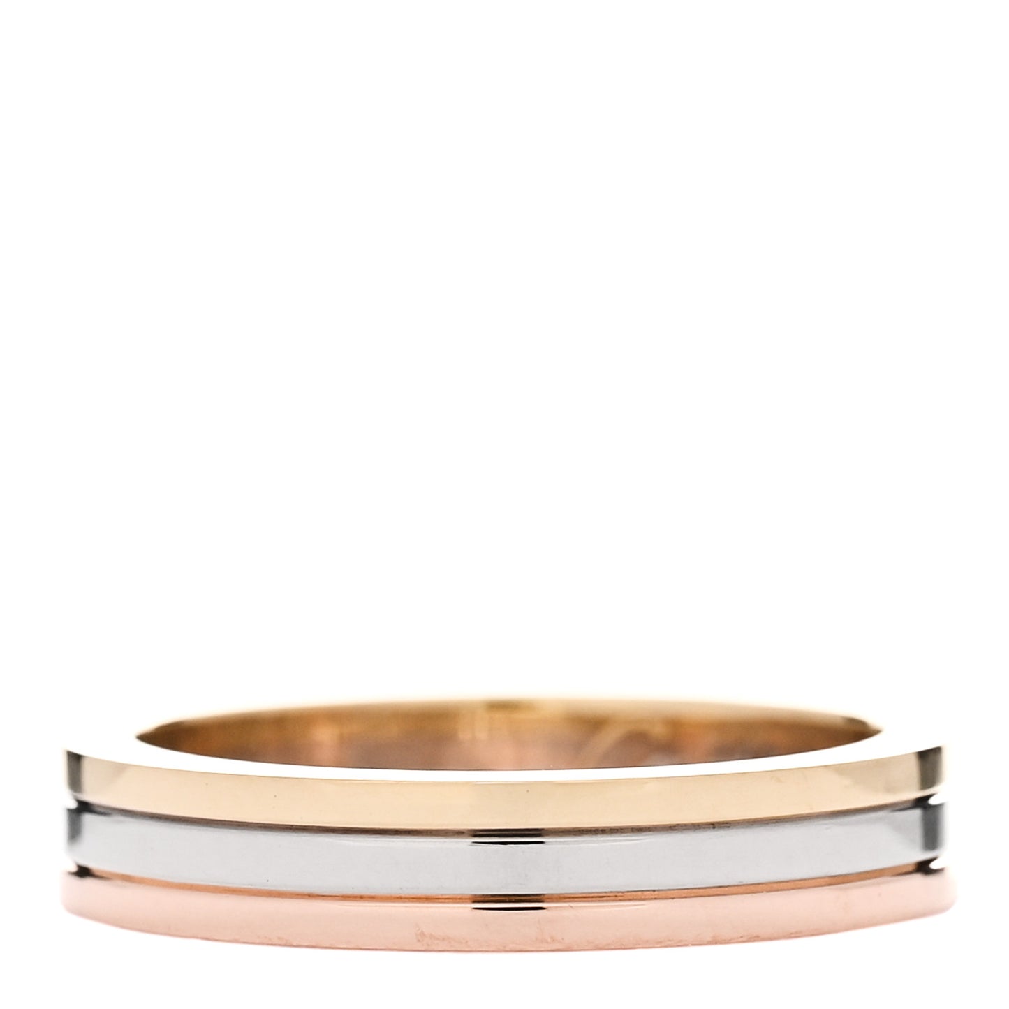 18K Pink White Yellow Gold 3.5mm Trinity Wedding Band Ring 47 4