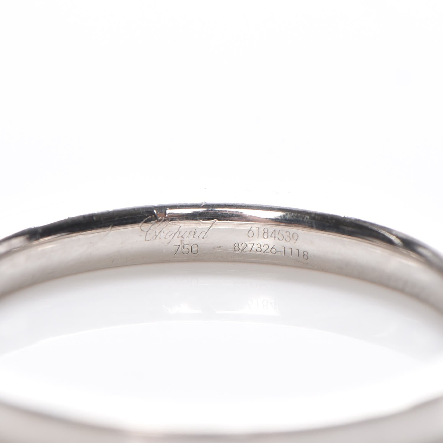 Chopard 18K White Gold 2.5mm Wedding Band Ring 8.5 4 of 4