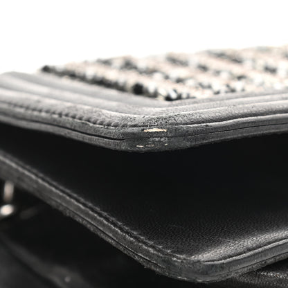 Chanel Lambskin Glass Pearl Embroidered Small Boy Flap Black 14 of 15