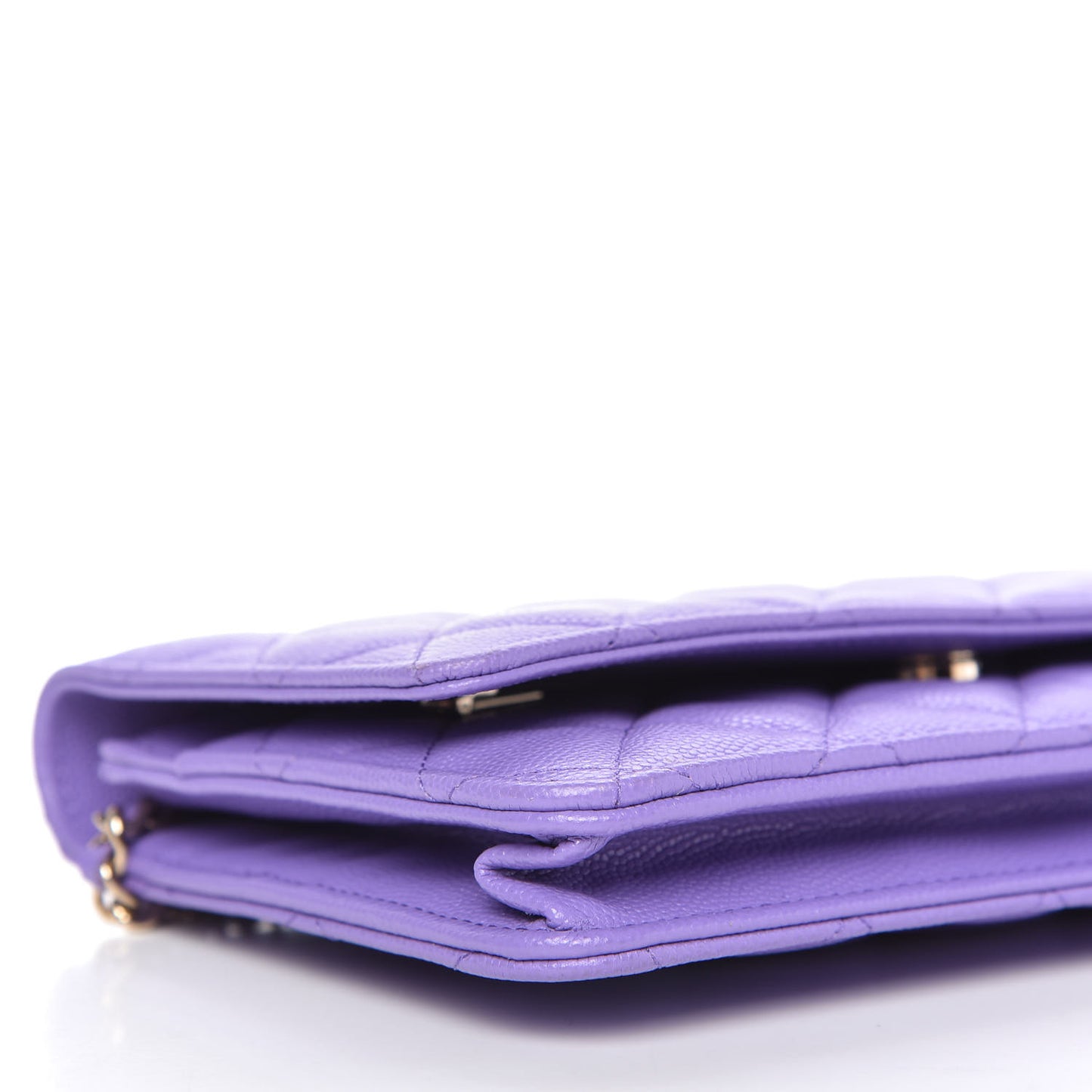 Caviar Quilted Wallet On Chain WOC Purple