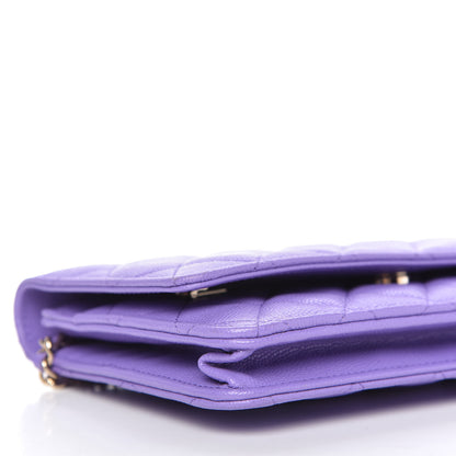 Chanel Caviar Quilted Wallet On Chain WOC Purple 6 of 11