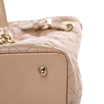 Christian Dior Coated Canvas Cannage Mini Panarea Tote Beige 12 of 18