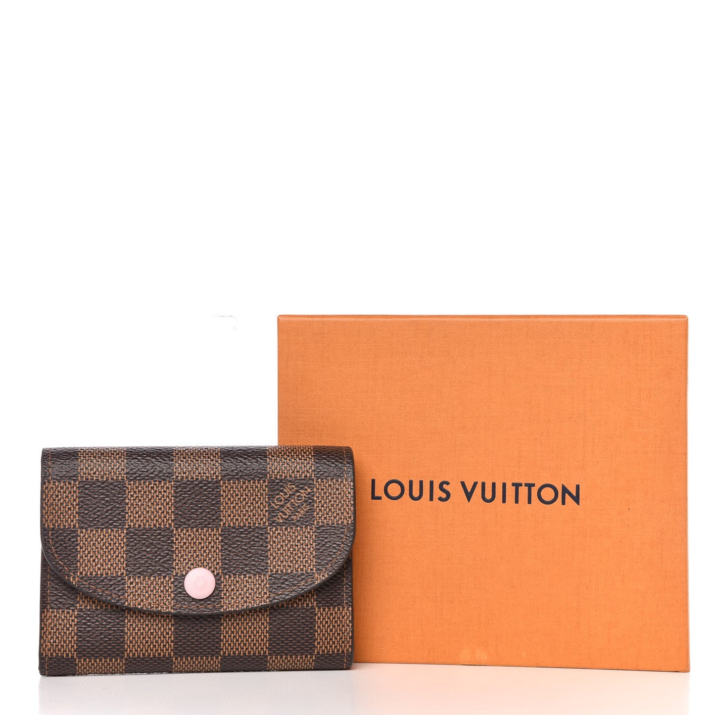 Damier Ebene Rosalie Coin Purse Rose Ballerine