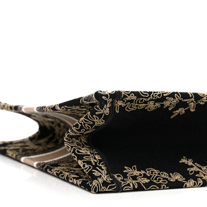 Christian Dior Canvas Embroidered Large Ornamental Cornely Book Tote Black Beige 8 of 9