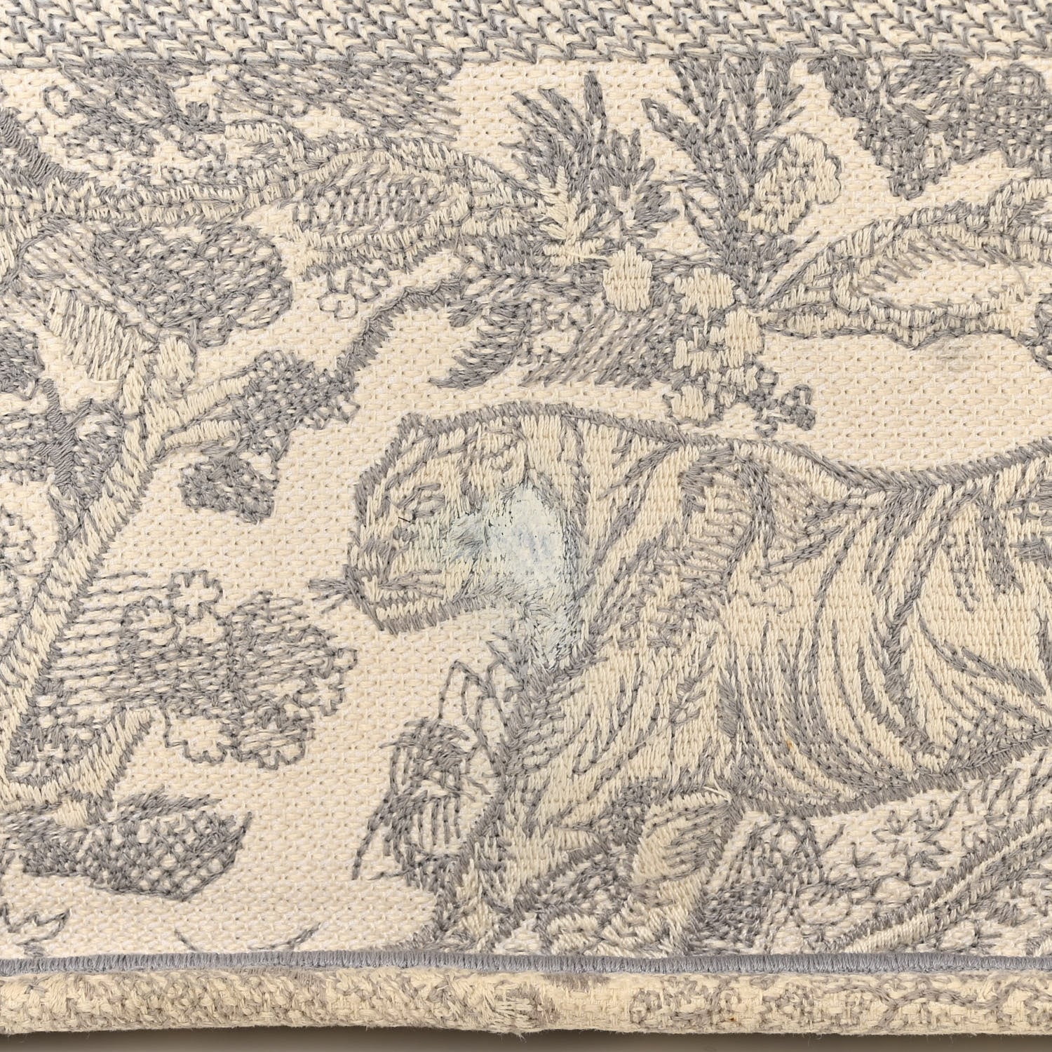 Christian Dior Canvas Embroidered Large Dioriviera Toile De Jouy Book Tote Gray 12 of 22