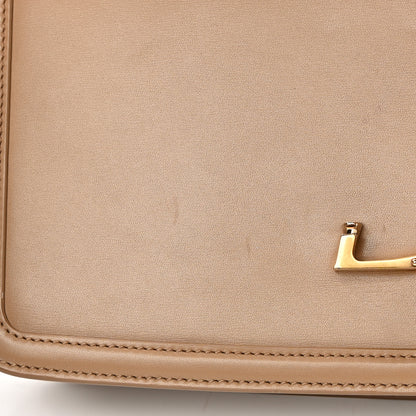 Saint Laurent Box Calfskin Monogram Medium Solferino Satchel Natural Tan 11 of 13