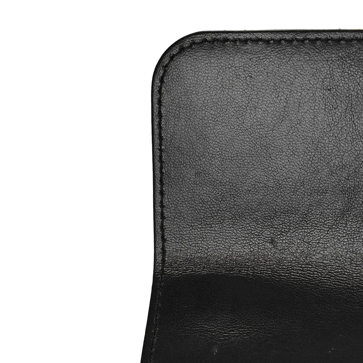 Lambskin Quilted Dynasty Flap Phone Holder With Chain Black