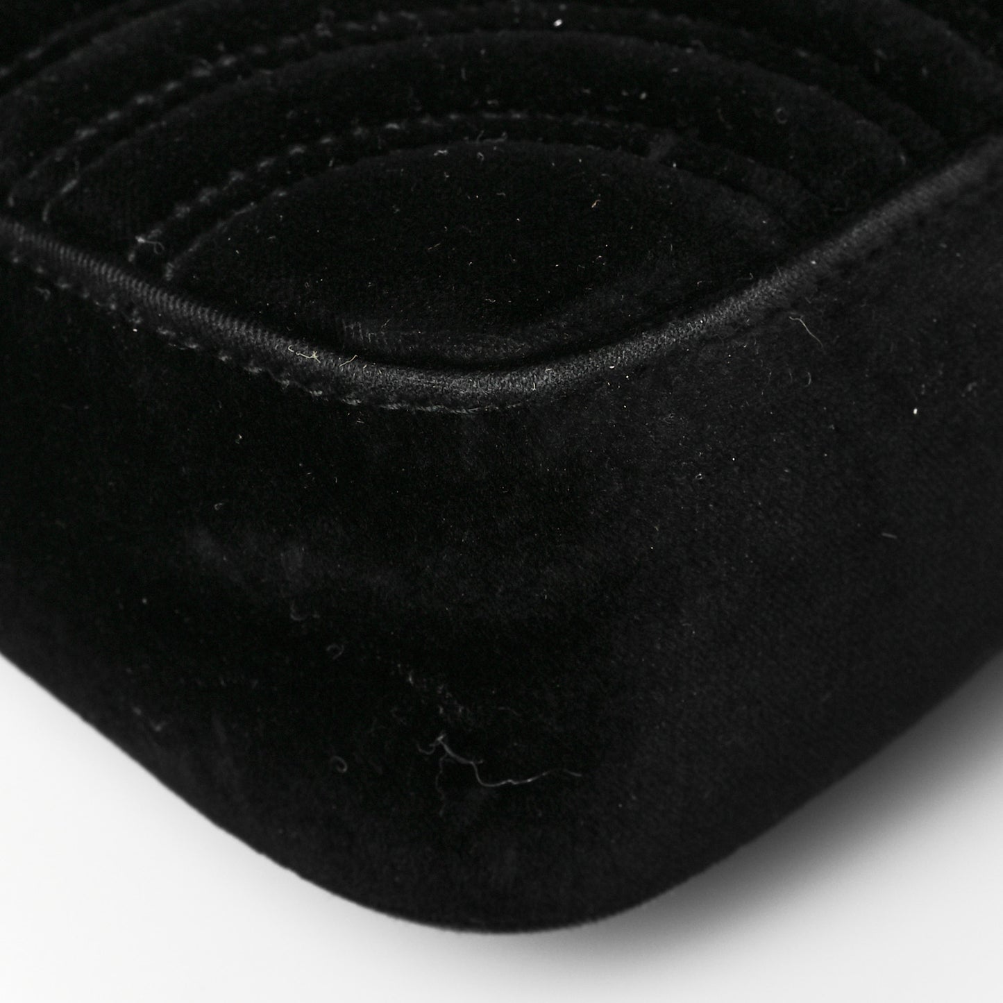 Velvet Matelasse Mini GG Marmont Shoulder Bag Black