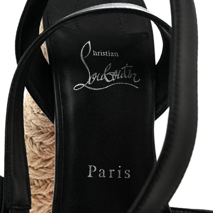 Christian Louboutin Goatskin Super Mariza 130 Espadrille Sandals 39 Black 6 of 8