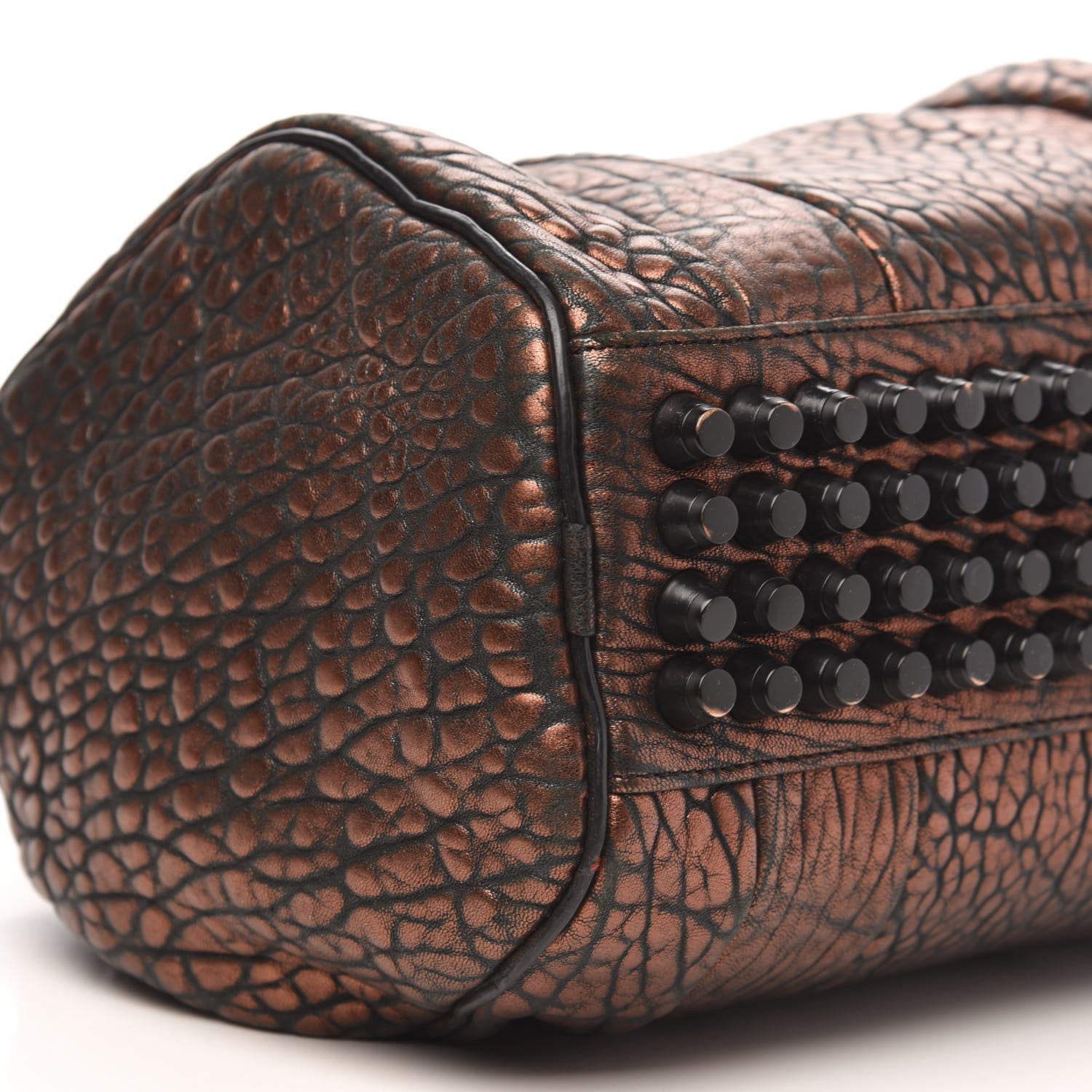 Alexander Wang Metallic Pebbled Lambskin Rockie Bronze Black Hardware 7 of 13