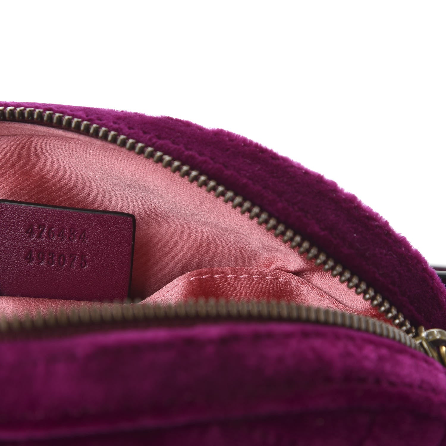 Gucci Velvet Matelasse GG Marmont Belt Bag 85 34 Fuchsia Violet Cyclamen 9 of 10