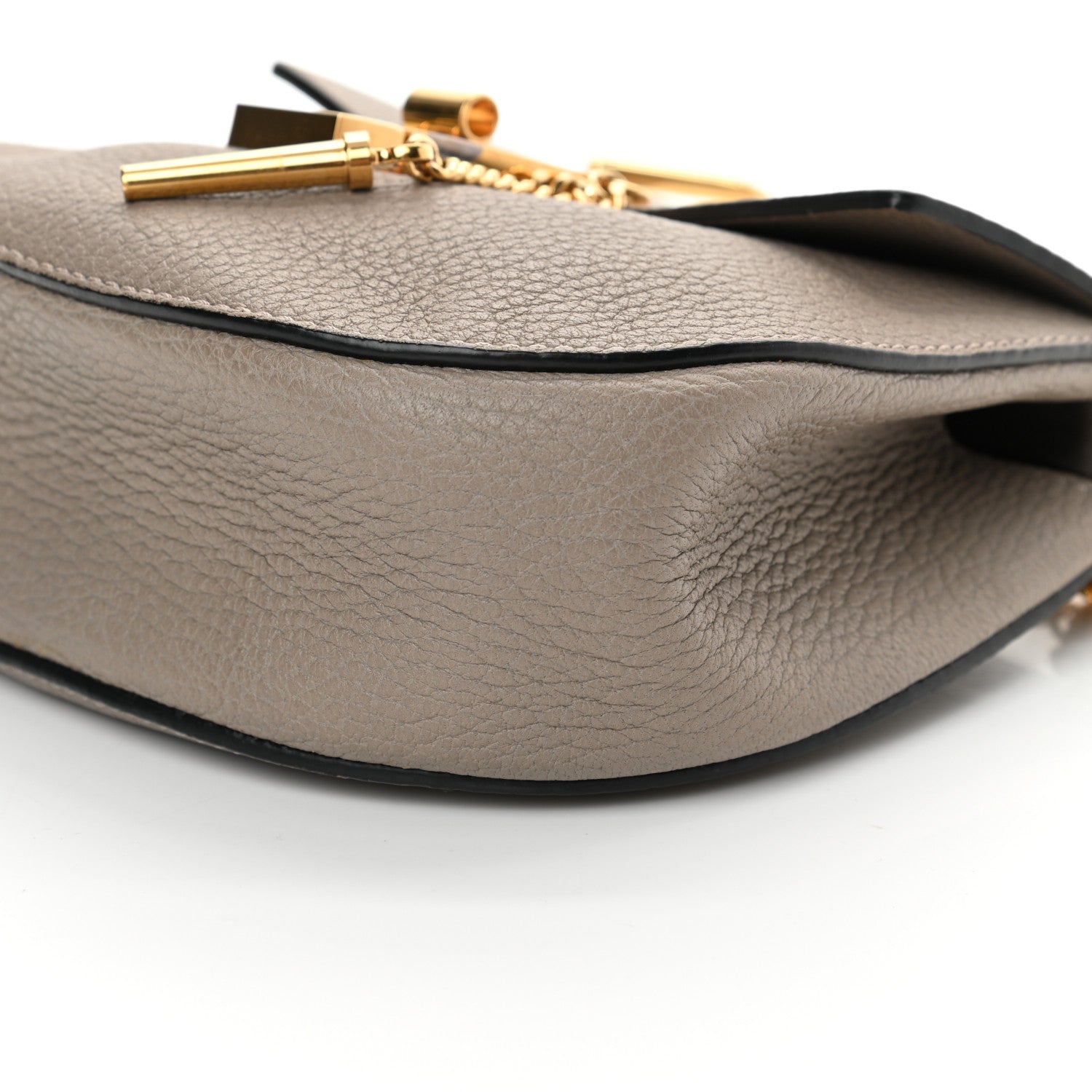 Chloe Grained Lambskin Mini Drew Shoulder Bag Motty Grey 10 of 15