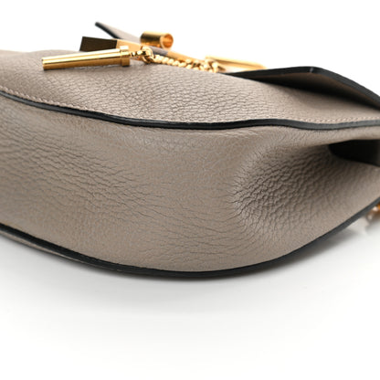 Chloe Grained Lambskin Mini Drew Shoulder Bag Motty Grey 10 of 15
