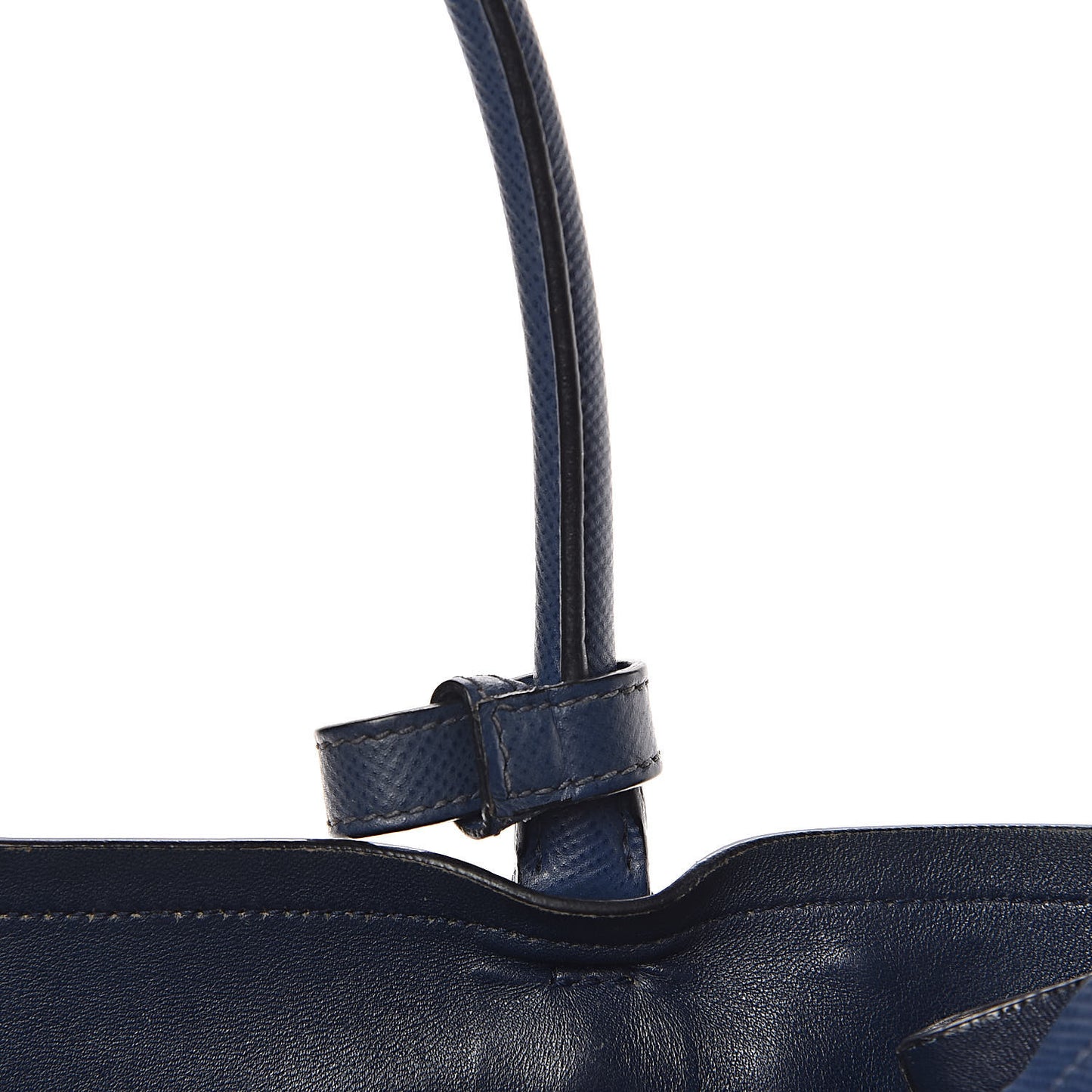 Saffiano Cuir Medium Double Handle Tote Bluette