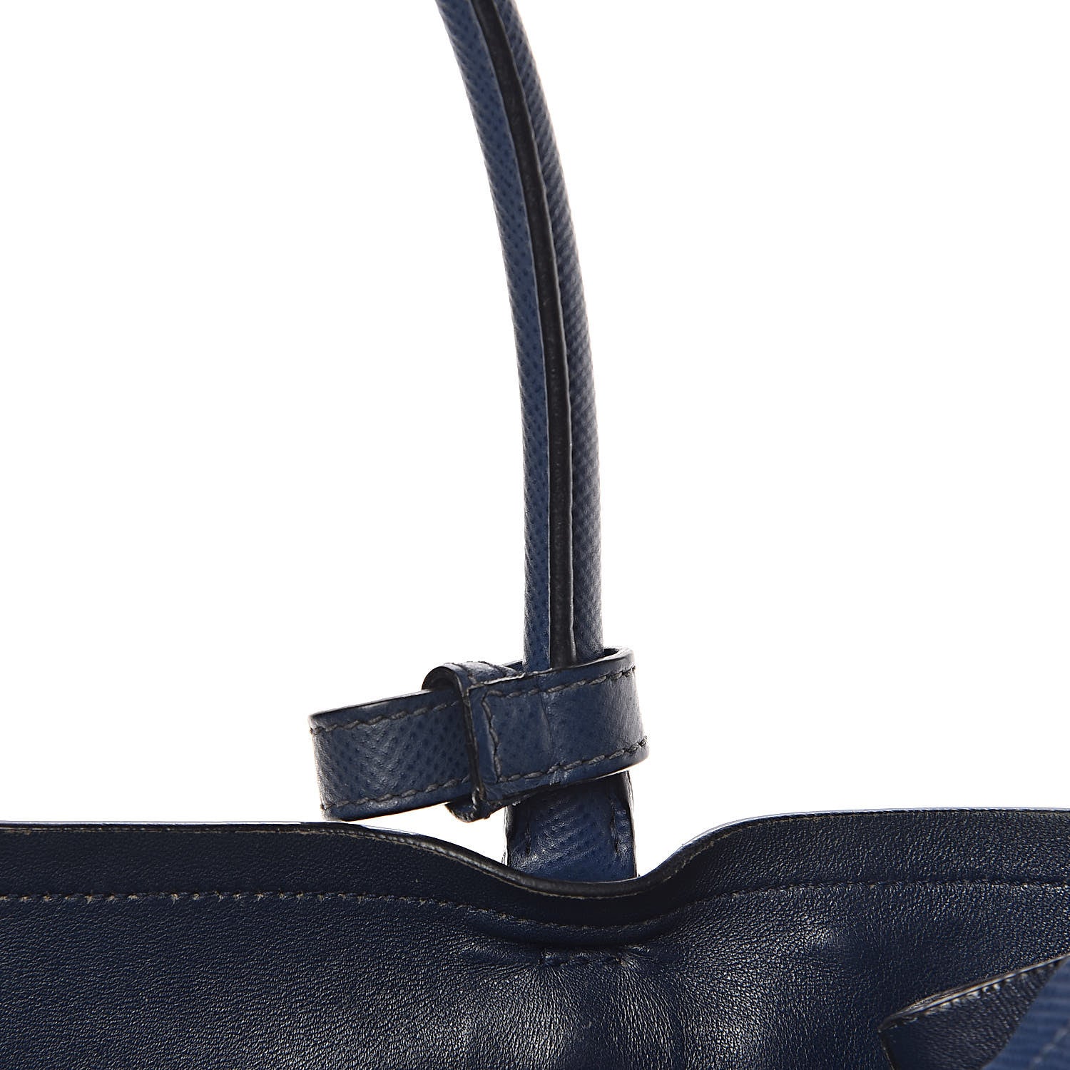Prada Saffiano Cuir Medium Double Handle Tote Bluette 26 of 28