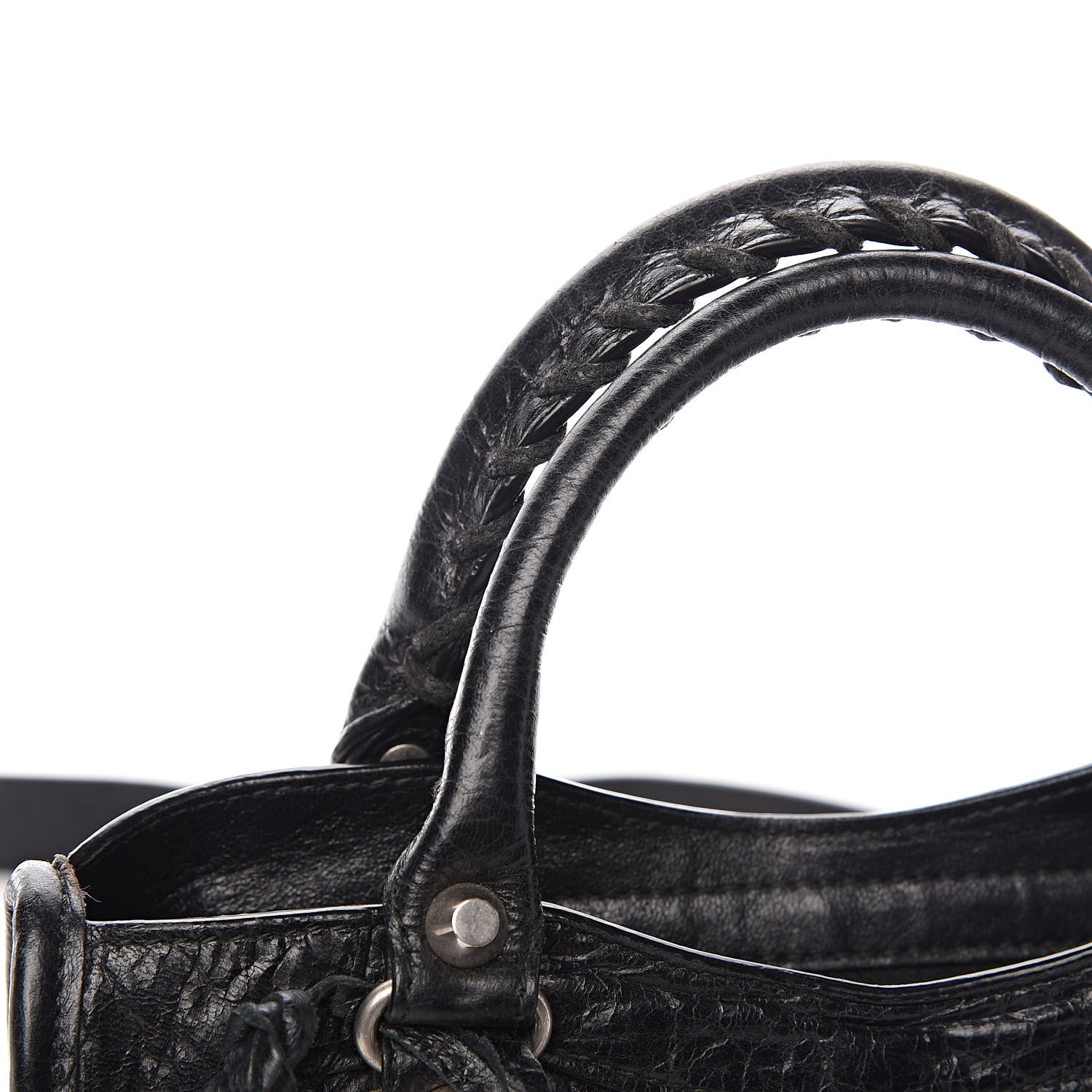 Balenciaga Agneau Silver Metallic Edge Hardware Mini City Black 8 of 16