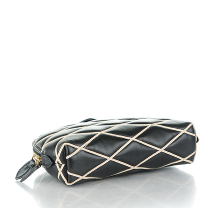 Louis Vuitton Lambskin Malletage Alma Pochette Black 4 of 8