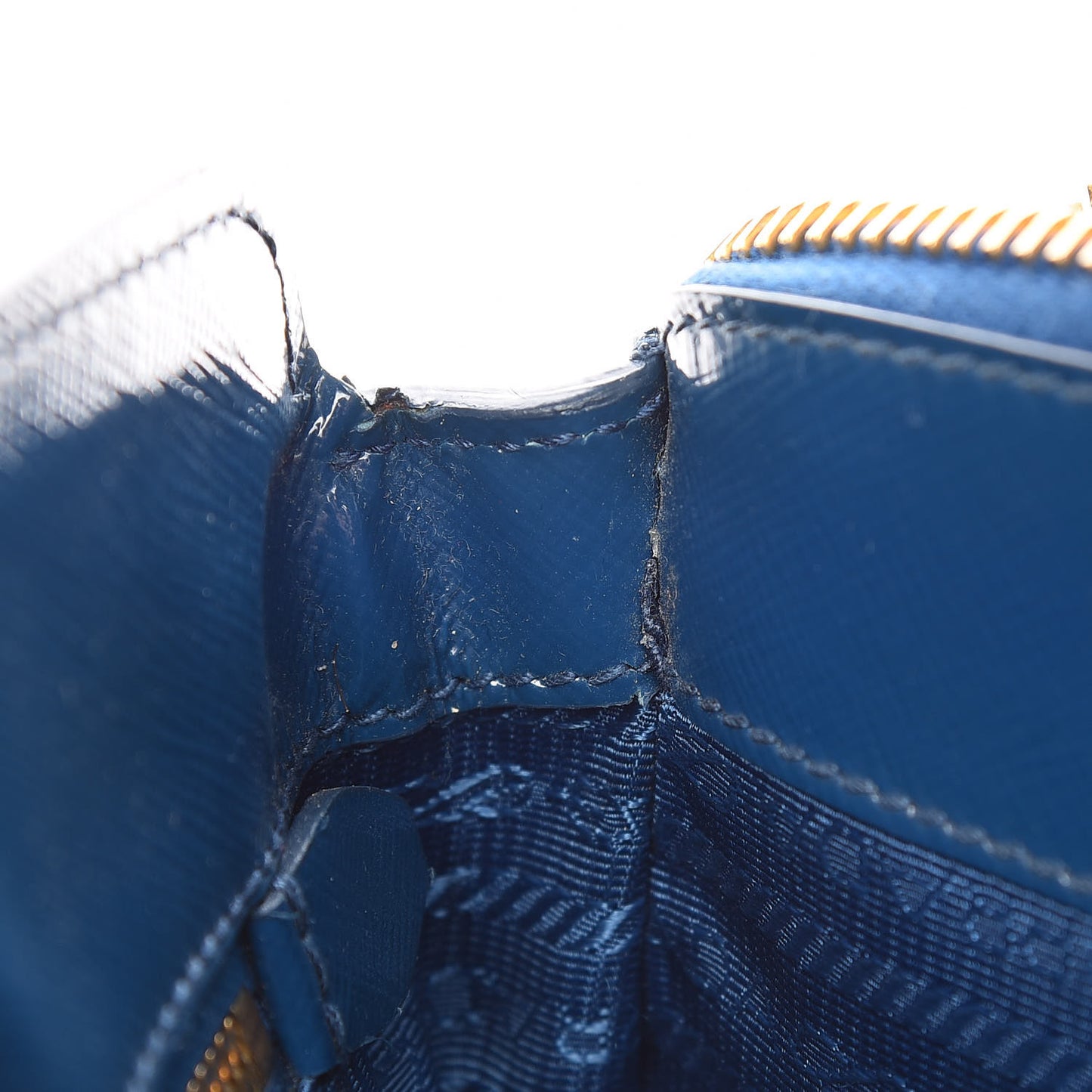 Saffiano Vernice Shopping Tote Azzurro