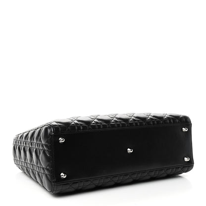 Christian Dior Lambskin Cannage Large Lady Dior Black 3 of 4