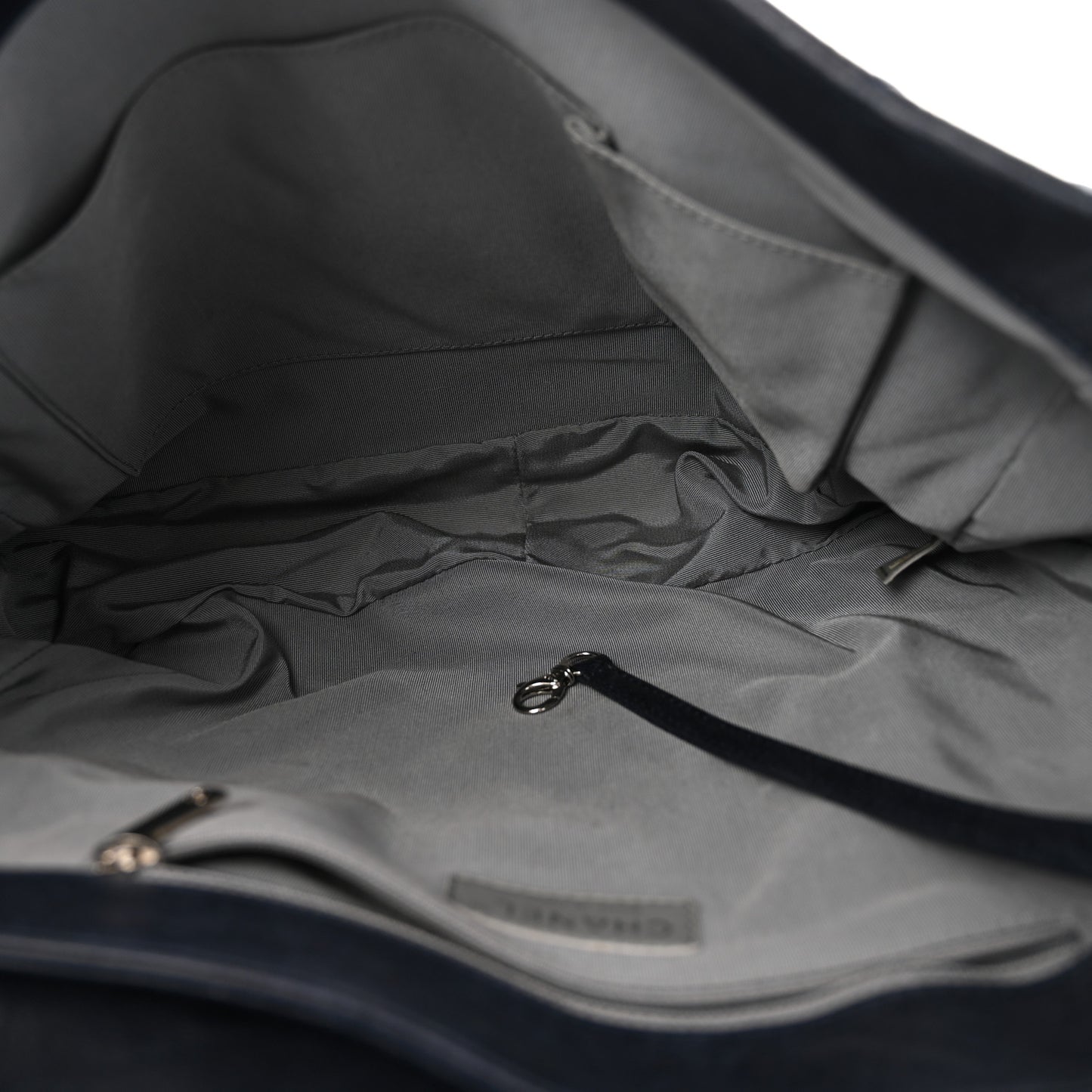 Washed Lambskin Quilted Maxi Chain Around Flap Navy