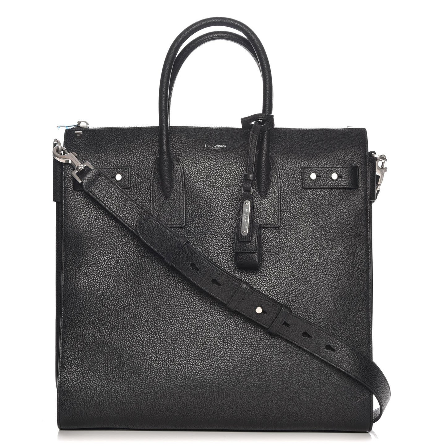 Grained Calfskin Sac De Jour Souple North South Tote Black