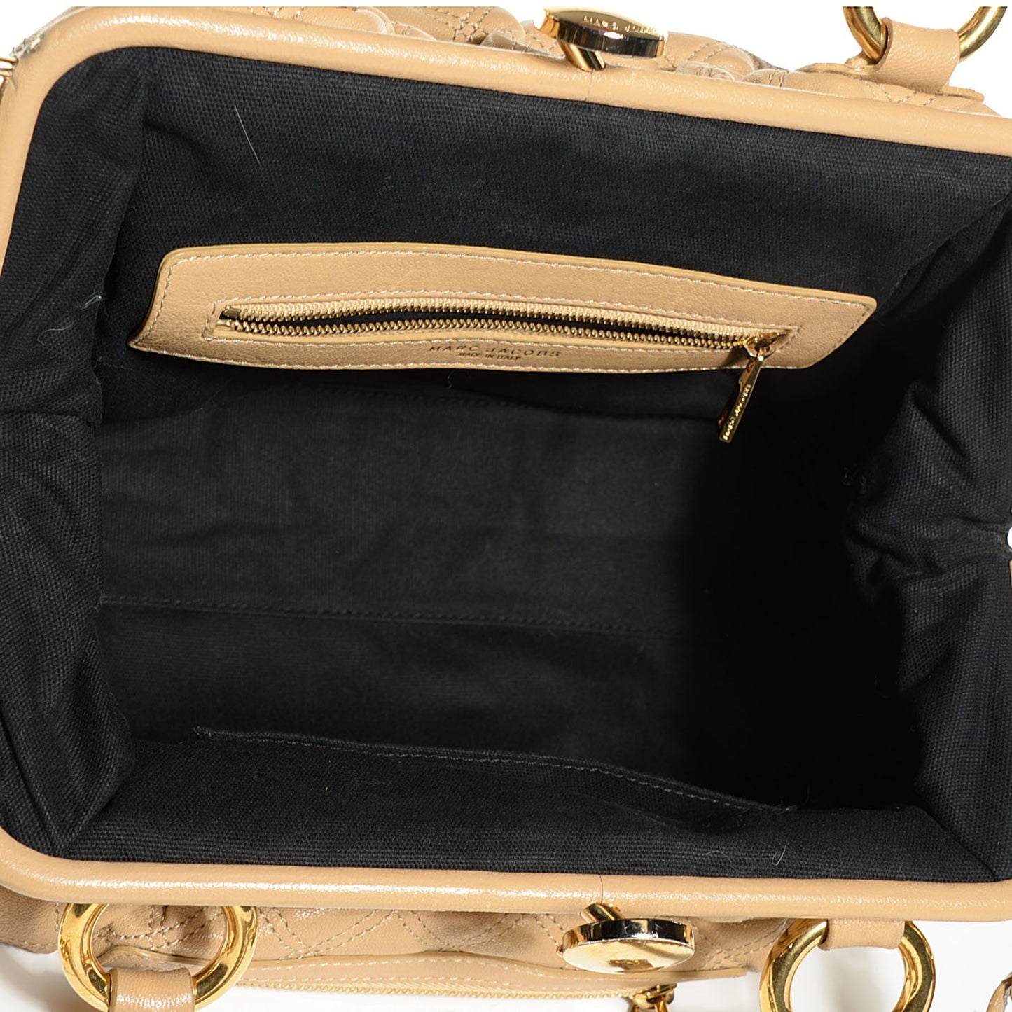 Calfskin Quilted Stam Camel