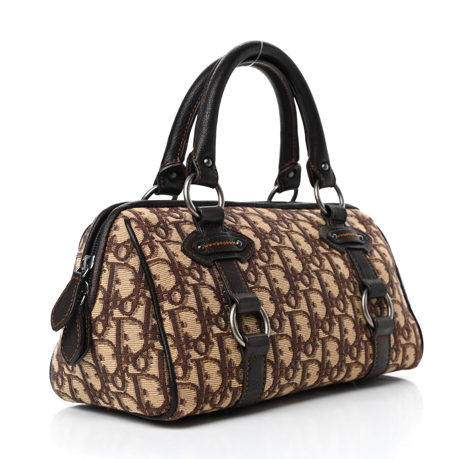 Christian Dior Monogram Vintage Traveler Tote Brown 2 of 4