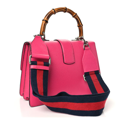 Gucci Dollar Calfskin Crystal Web Medium Dionysus Bamboo Top Handle Bag Box Pink Black Diamond 3 of 10
