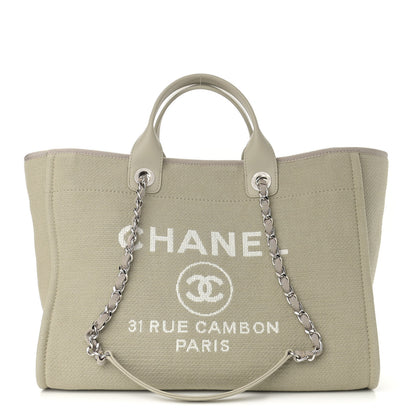Chanel Mixed Fibers Medium Deauville Tote Grey 3 of 13