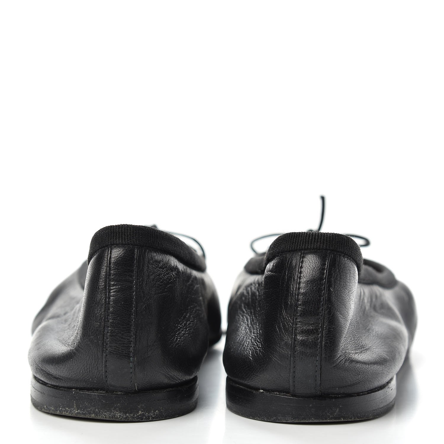 Chanel Lambskin Patent Cap Toe Ballerina Flats 40 Black 7 of 12