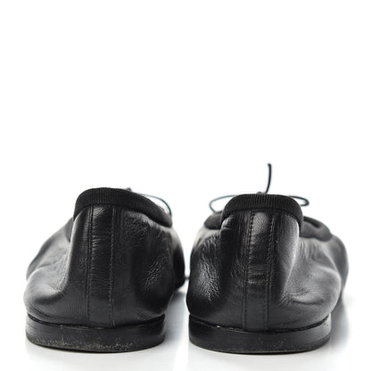 Chanel Lambskin Patent Cap Toe Ballerina Flats 40 Black 7 of 12