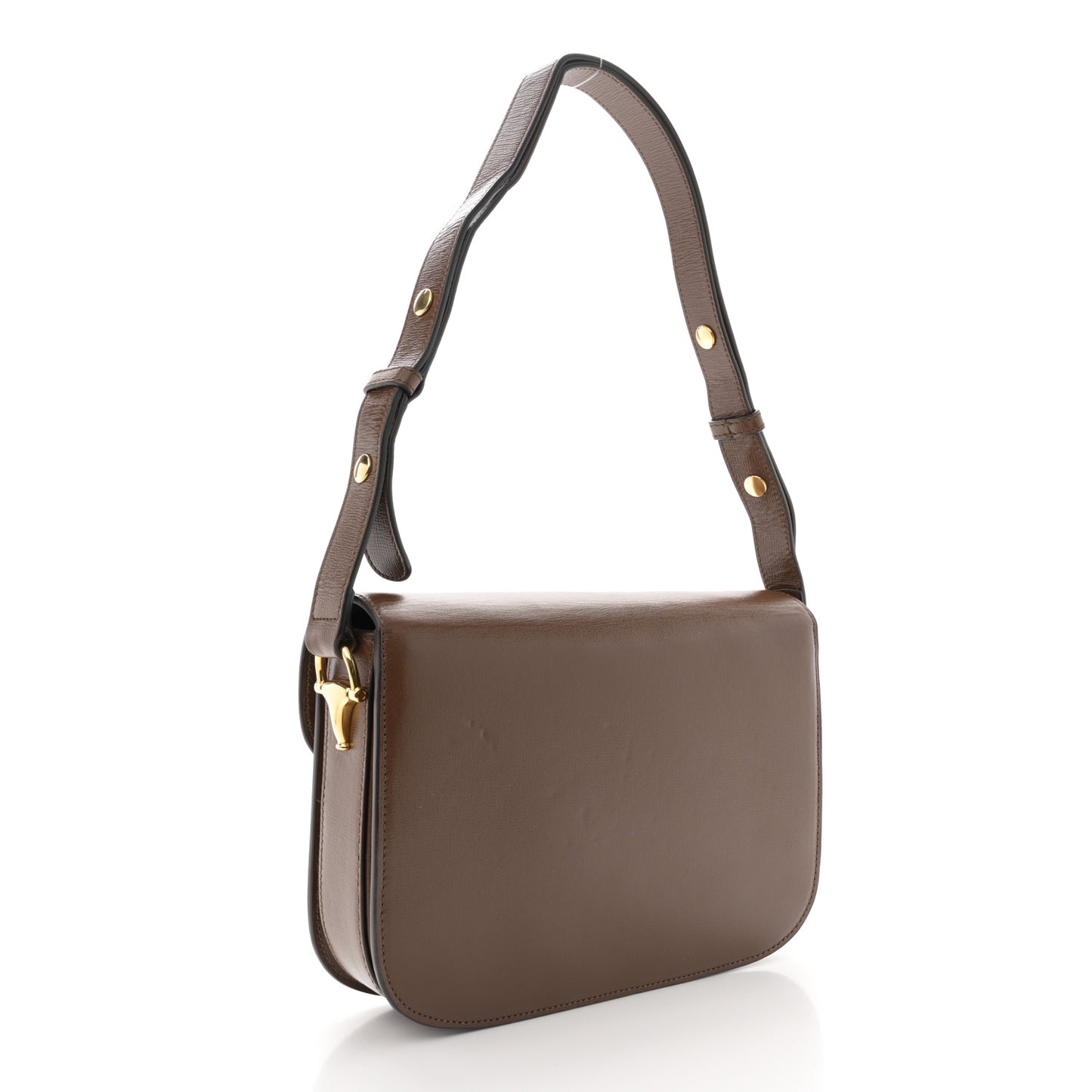 Azalea Calfskin Horsebit 1955 Shoulder Bag Brown Sugar