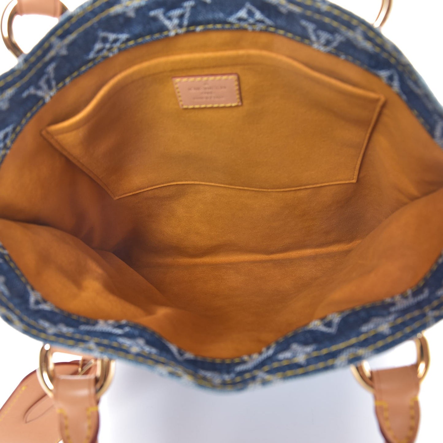 Monogram Denim Sac Plat Blue