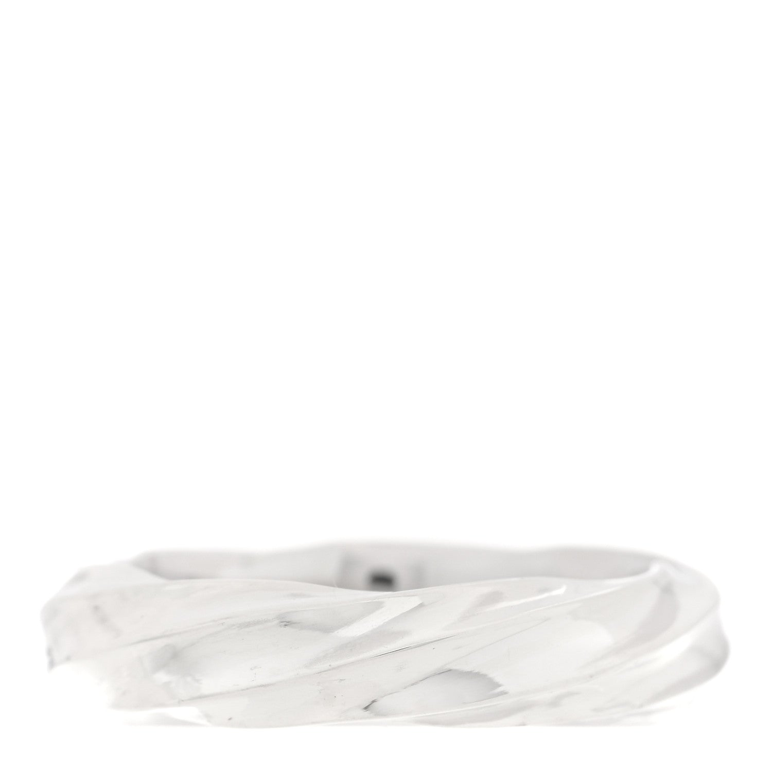 David Yurman Sterling Silver Diamond 5mm Cable Edge Ring 3 of 4