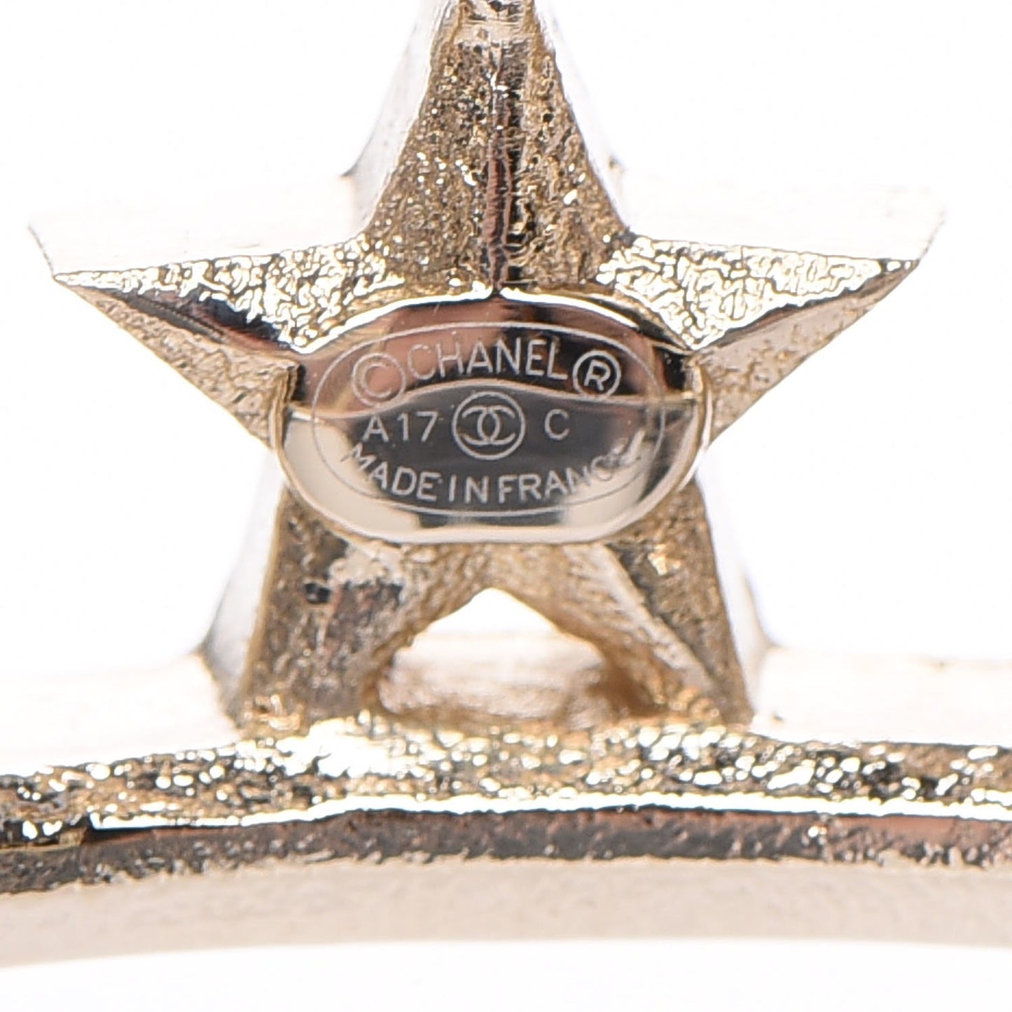 Crystal Baguette Logo Cuff Bracelet Gold