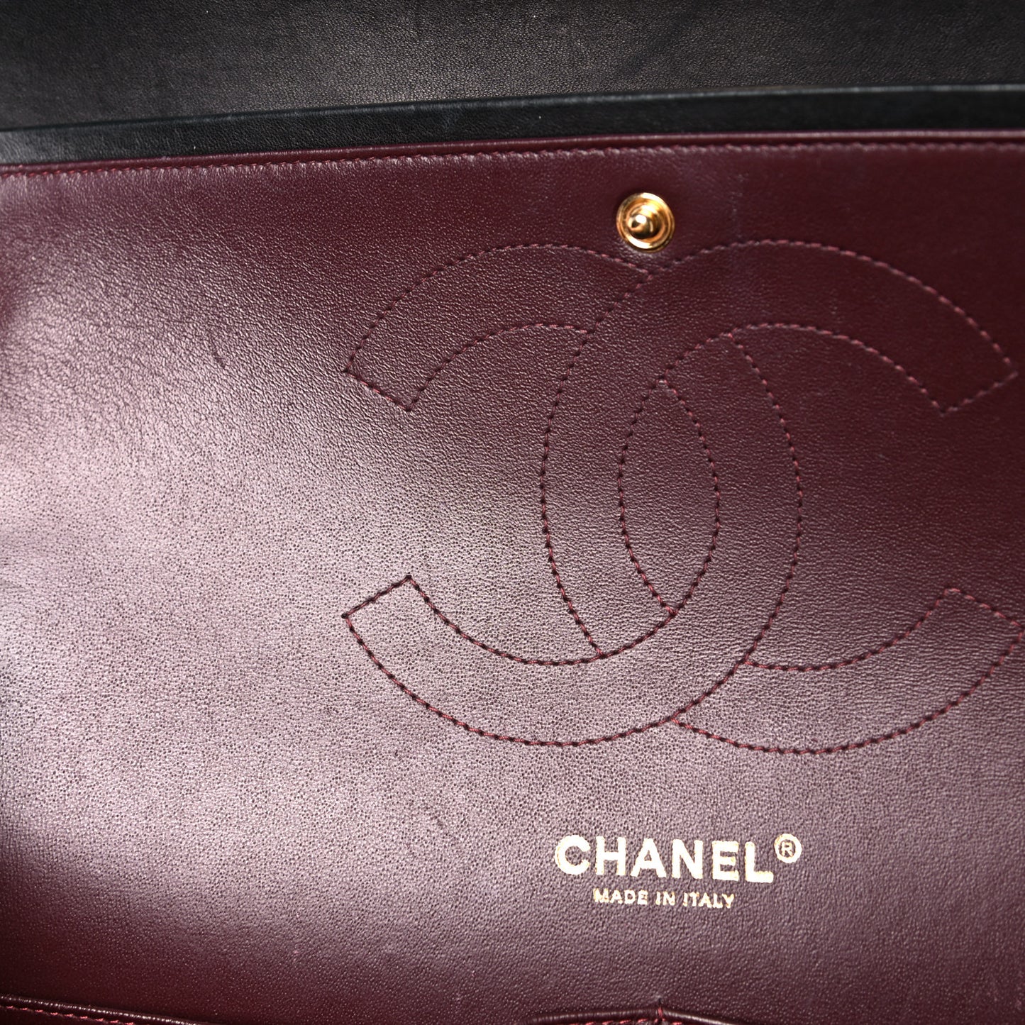 Lambskin Quilted Jumbo Double Flap Black