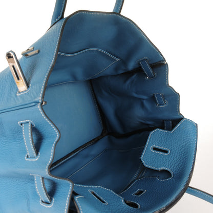 Hermes Taurillon Clemence Birkin 35 Blue Jean 20 of 33