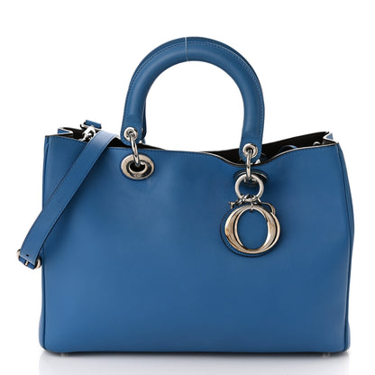 Christian Dior Smooth Calfskin Medium Diorissimo Tote Blue 2 of 10