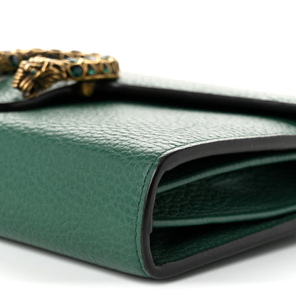 Gucci Calfskin Mini Dionysus Chain Wallet Emerald 10 of 10