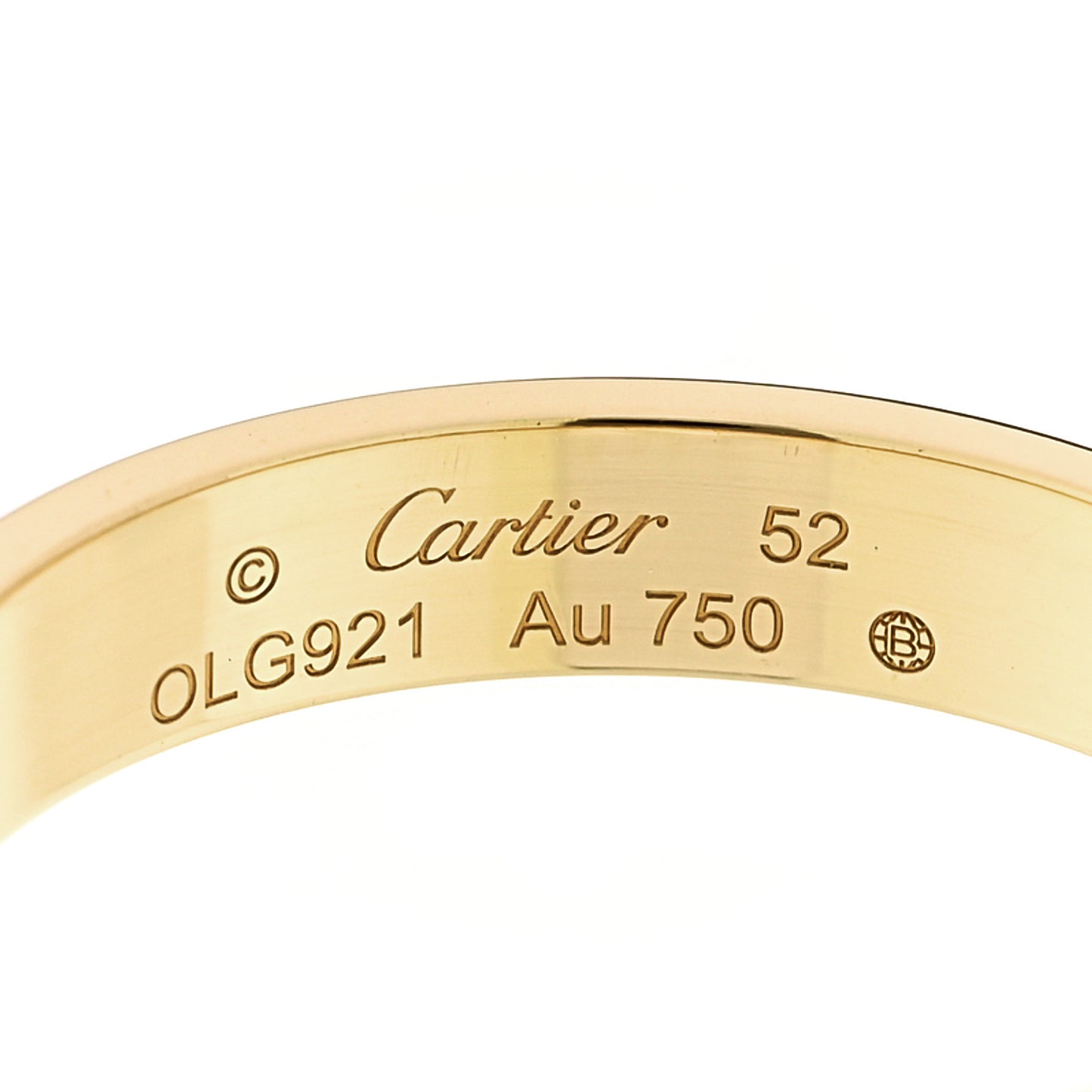 18K Pink Gold 3.5mm LOVE Wedding Band Ring 52 6