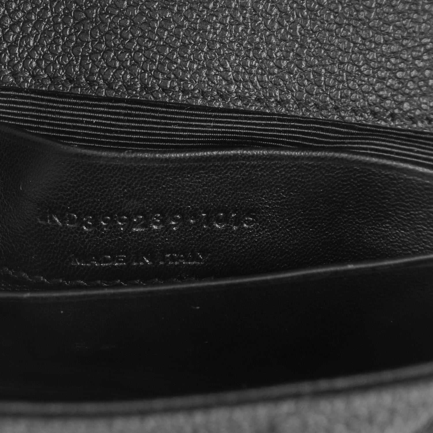 Saint Laurent Grained Calfskin Matelasse Chevron Monogram Classic Baby Chain Bag Black 6 of 7
