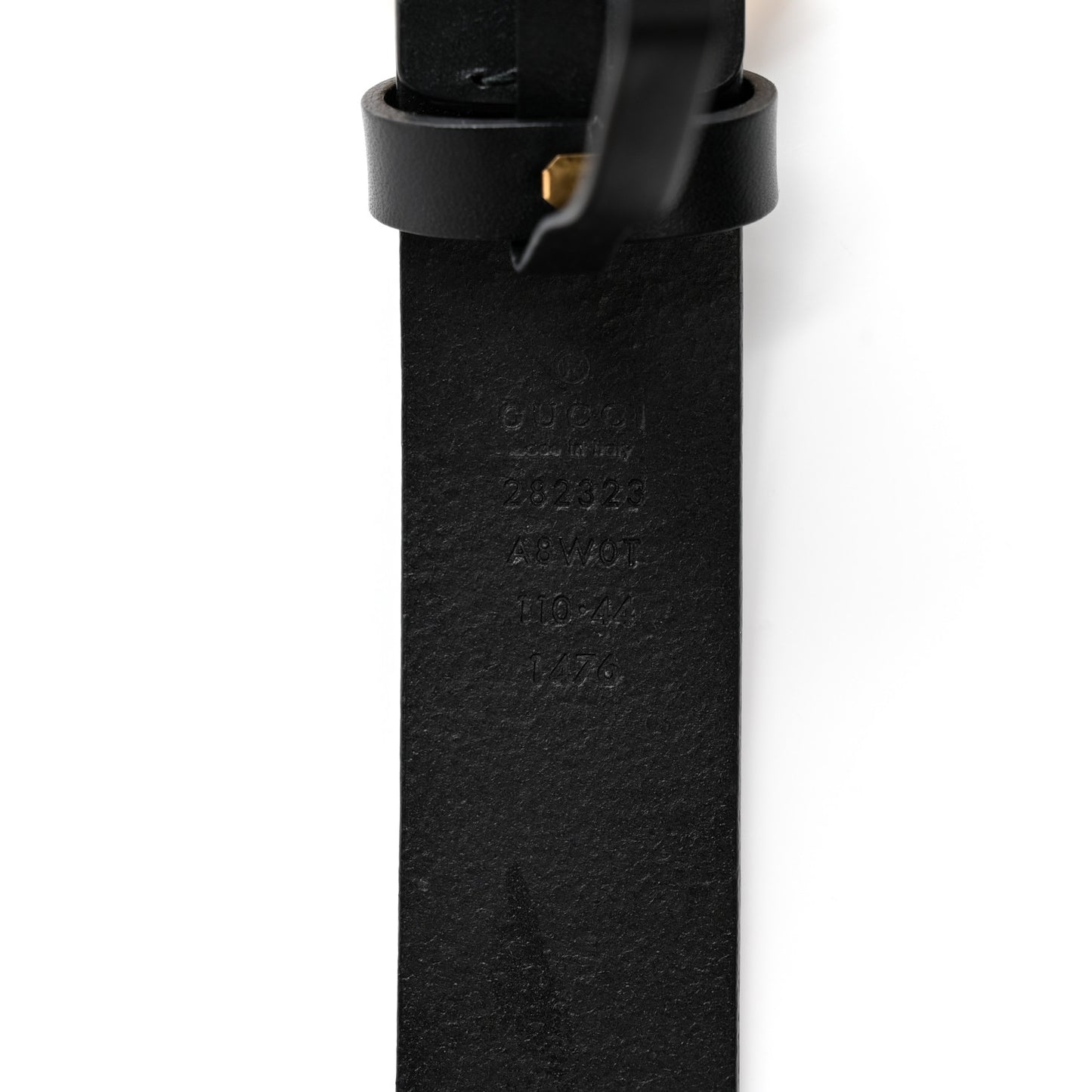 Margaux Calfskin Studded Interlocking G 30mm Belt 110 44 Black
