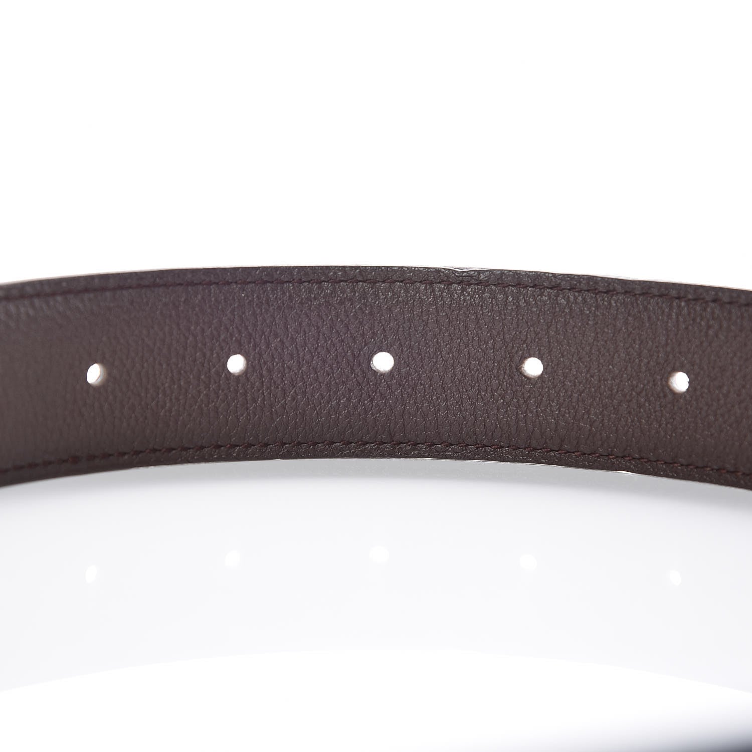 Hermes Box Togo 32mm Belt Strap 100 Black Chocolate 5 of 7