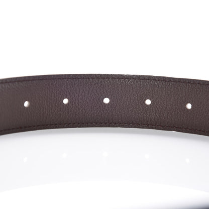 Hermes Box Togo 32mm Belt Strap 100 Black Chocolate 5 of 7